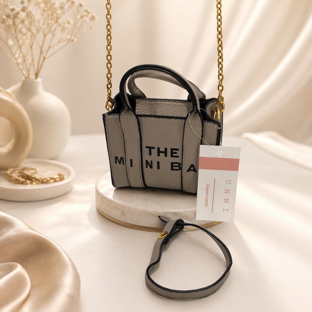 MINI BAG Faux Leather Bag | Message Crossbody Tote | Trendy NWT - Picture 6 of 6